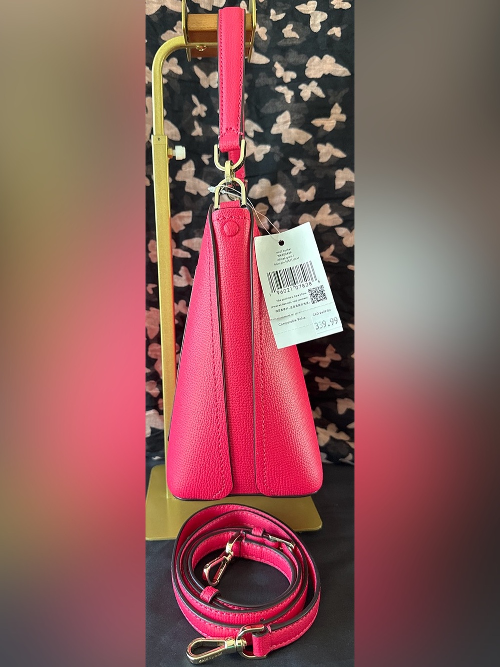 kate spade Small Bikini Pink Pebbled Leather Bag - Picture 4 of 11